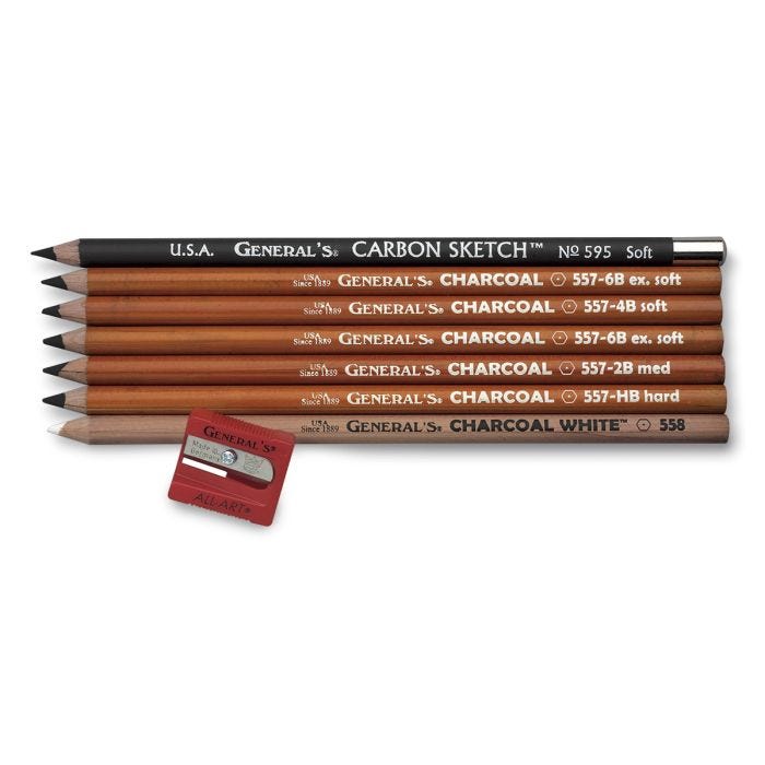 Generals Charcoal Drawing Pencils Set