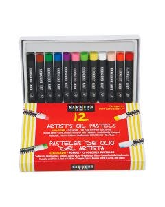 Sargent Art Gallery Oil Pastels, Assorted Fluorescent Colors, Set of 12 