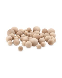 Hygloss Assorted Wood Balls, Pack of 48