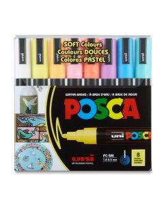 X0000NE20537-POSCA Markers - Soft Colors - Set of 8