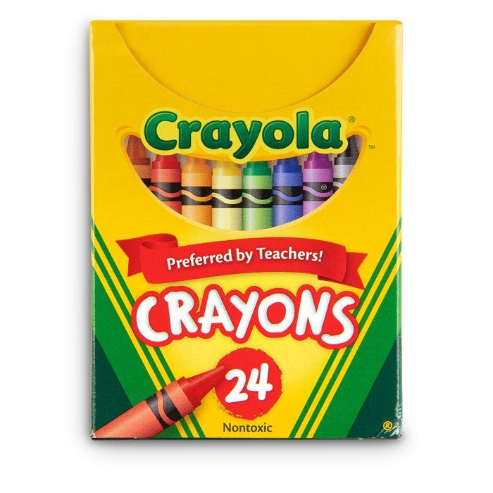 Crayola Wax Coloured Crayons - 24 Pack. Home, School, Arts