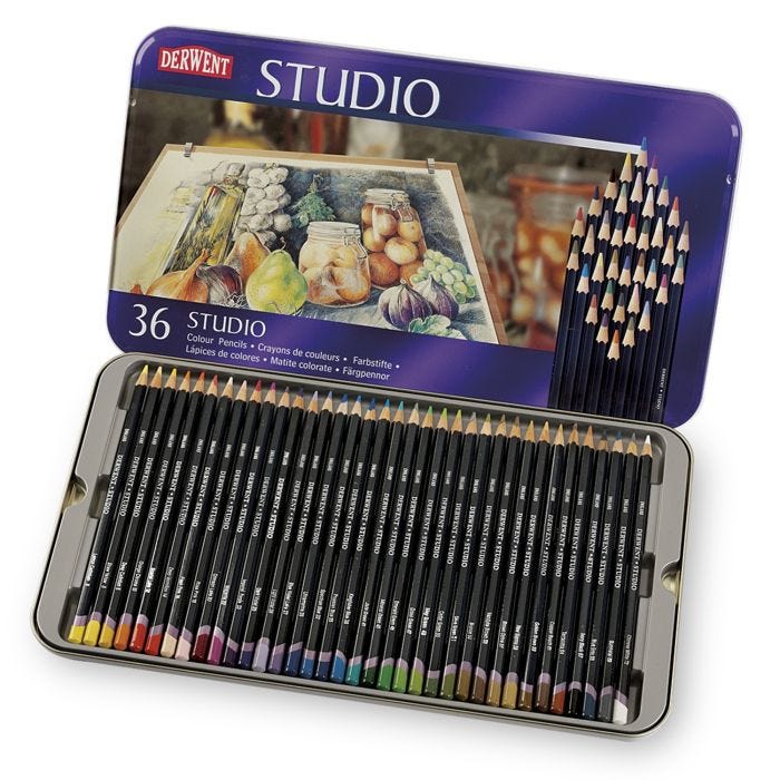 Derwent Studio Professional Colored Pencils - Set of 36