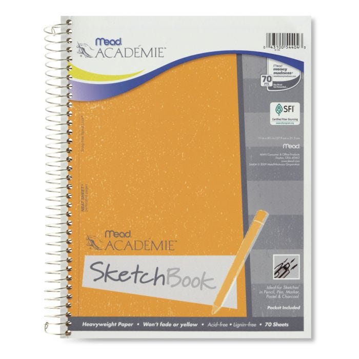 FIELD SKETCH RECYCLED BOOK SPIRAL 70 SHEETS 60LB 9X12 - 012017458095