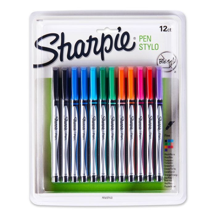 Sharpie Art Pen With Hard Case Fine Pt 12/Set
