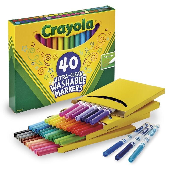 Crayola® Ultra-Clean Washable® Color Markers - Fine-Line Set of 40