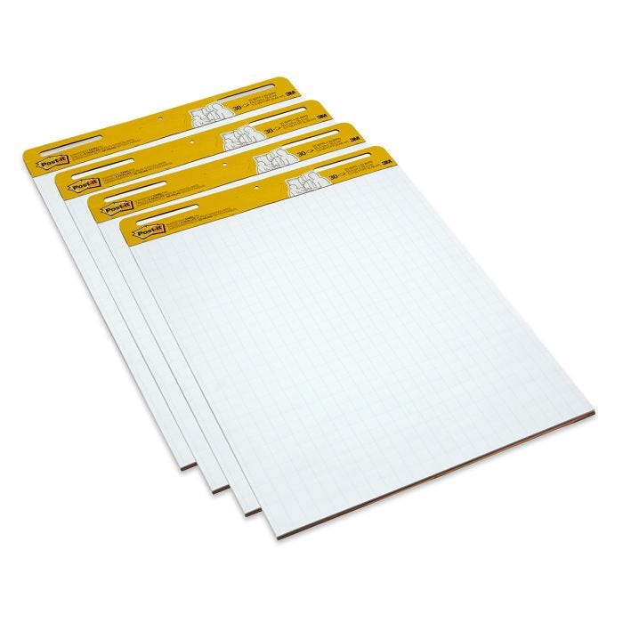 Post-It® Easel Pad - 25 in. x 30 in. - 30 Sheets - White With Blue