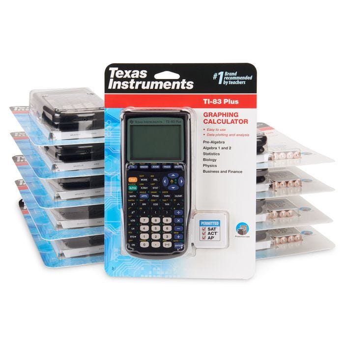 Texas Instruments TI-83 Plus Graphing Calculator - Teacher Pack of 10