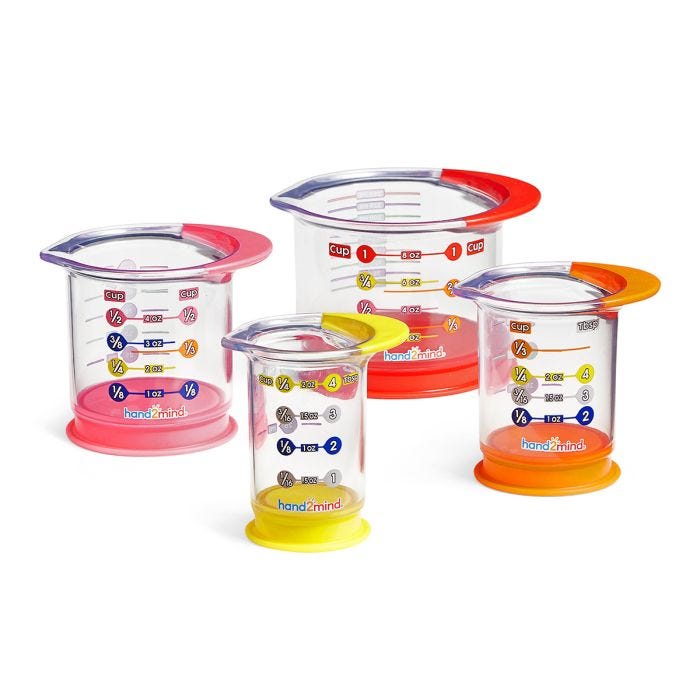 Learning Resources® Rainbow Fraction Liquid Measuring Cups