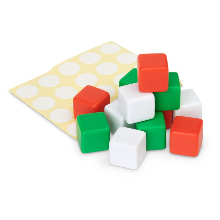 Learning Resources Dice Blank and Label SET12/PK 5/8