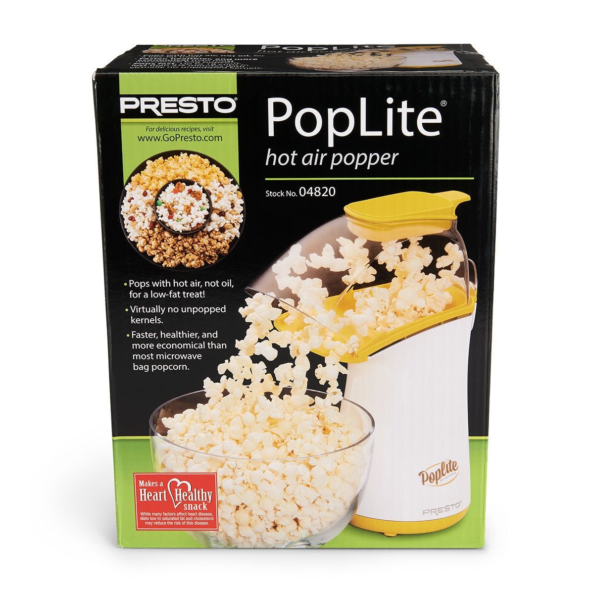 Presto PopLite Hot Air Electric Popcorn Popper Maker Machines No