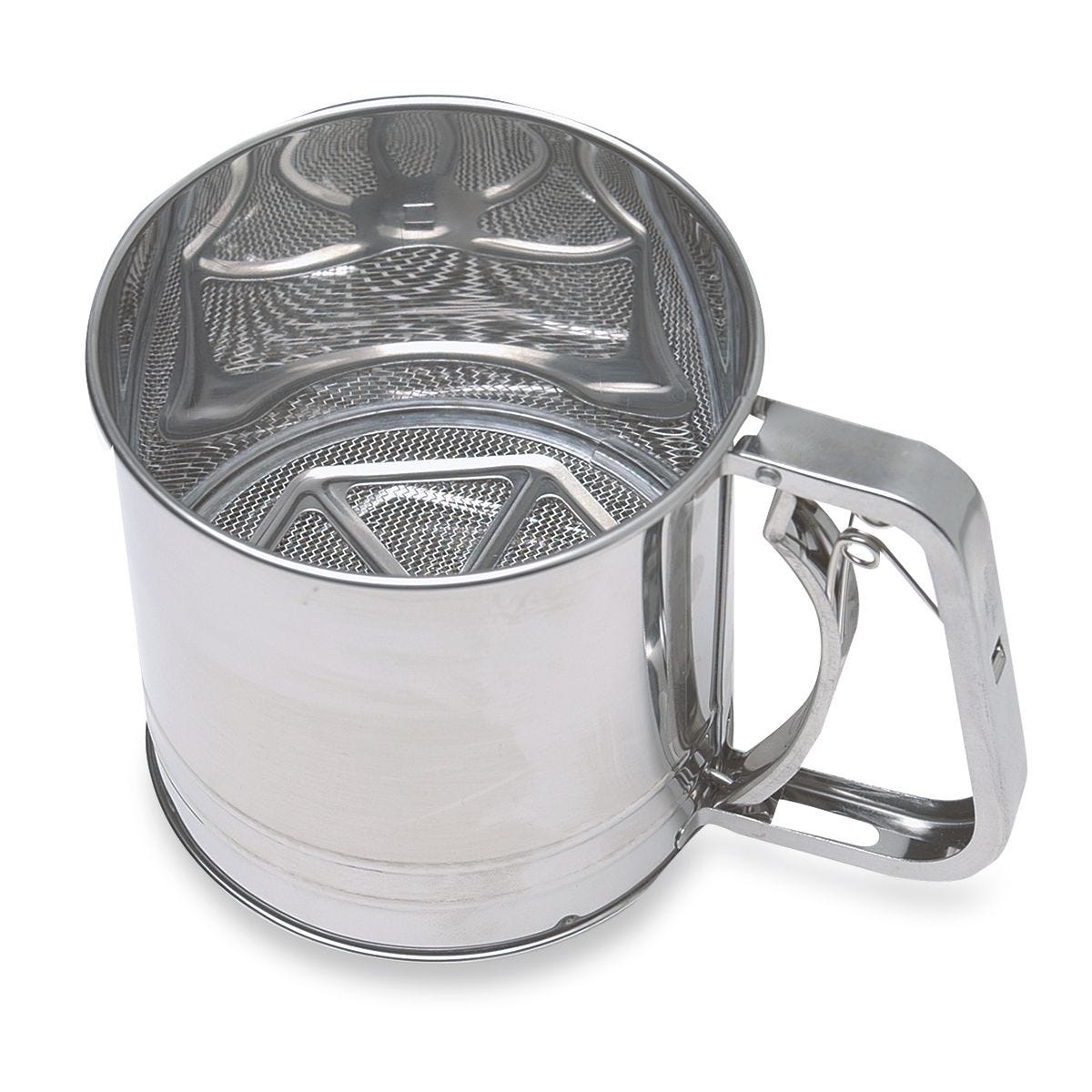 Battery Operated Pastry Flour Sifter Stainless Steel Fine Mesh