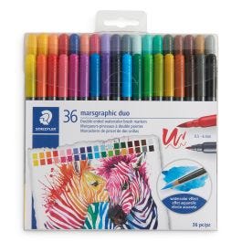 STAEDTLER® Marsgraphic Duo Tip Watercolor Brush Markers